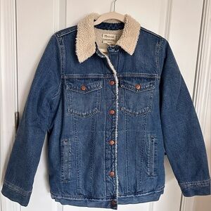 Madewell Denim Sherpa Jacket